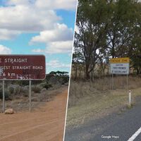 Australia tiene una carretera recta de 150 kilómetros. Y para evitar que te duermas ha puesto pasatiempos en los carteles