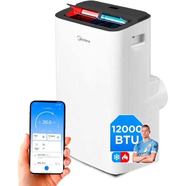 MIDEA Pingüino Aire Acondicionado Portátil Frío y Calor 3000 Frigorías / 12000 BTU