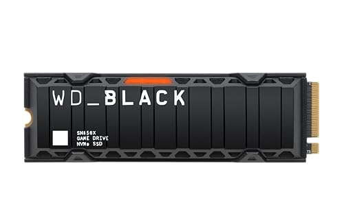 WD_BLACK SN850X NVMe SSD, 2TB M.2 2280, NVMe SSD con disipador de calor, Velocidades de lectura hasta 7300 MB/s, escritura 6600 MB/s, SSD para Juegos internos, PCIe Gen 4, SSD de alto rendimento