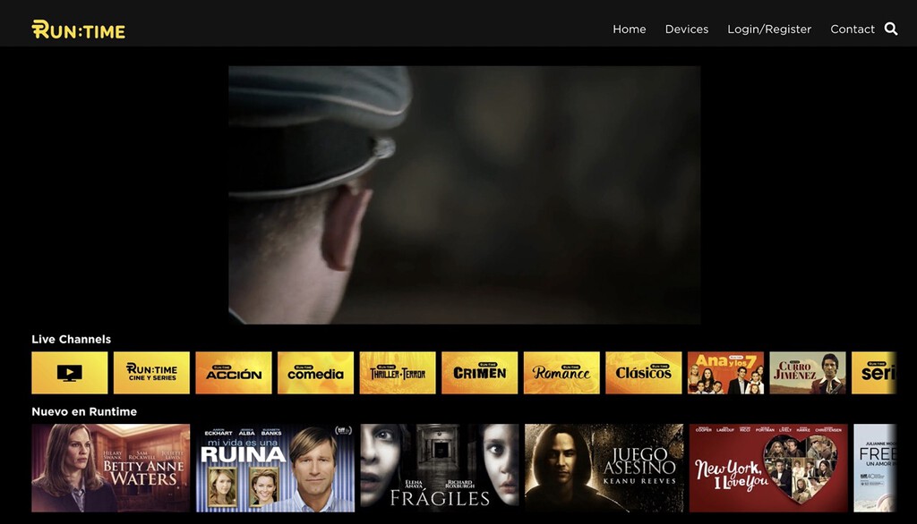 Runtime llega a España al estilo Pluto TV: con más de 1.000 títulos, todos gratis, entre series y películas