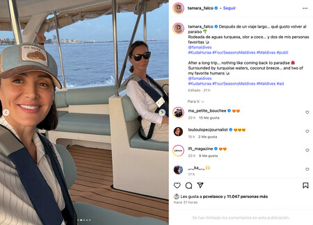 Tamara Falco Con Su Madre En Maldivas