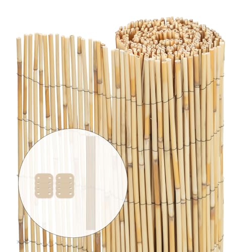 VOUNOT® Pantalla de Valla Caña Natural