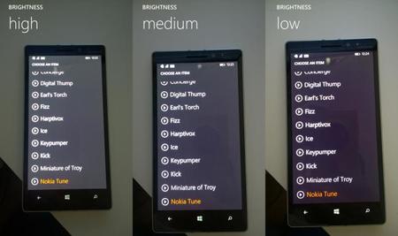 Nokia Lumia 930 parece agarrar un color purpura en las zonas grises, aunque se puede arreglar manualmente