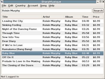 SharpMusique, un cliente de iTunes para Linux