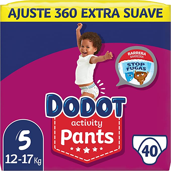 Dodot Pants Activity Extra Jumbo Pack talla 5, pack mensual