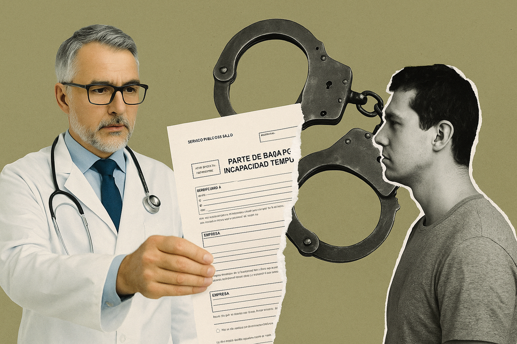 Simular el parte de baja médica es delito siempre, ya usemos fotocopia o PDF, según el Supremo. Y la sentencia son seis meses de prisión 