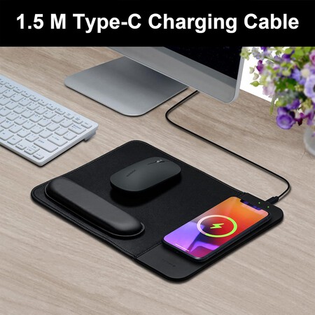 mousepad con carga inalámbrica
