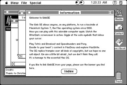 Mac OS 7.1 en Flash y en la web
