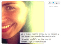 Nuria Roca también se "lució" al hablar en Twitter del sistema educativo finlandés 