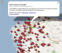 Mapas reales de mortalidad en las carreteras: porque te puede pasar a tí