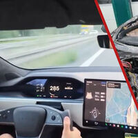 Le revienta una rueda de su Tesla cuando iba a 285 km/h por la autobahn alemana. Milagrosamente no ha muerto nadie 