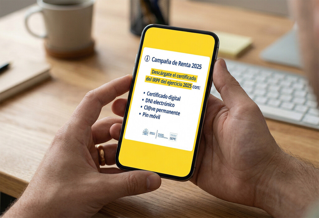 Los certificados del SEPE para la Renta 2025 ya están listos. Y sólo necesitas tu móvil para descargar el tuyo