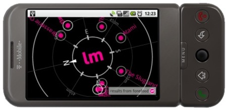 nru, encuentra sitios con el T-Mobile G1