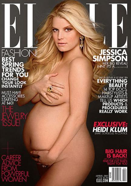 Embarazadas famosas: la portada de Jessica Simpson
