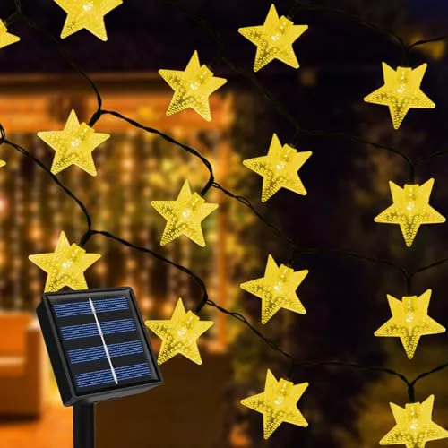 Ninonly Guirnaldas Luces Exterior Solar Estrellas