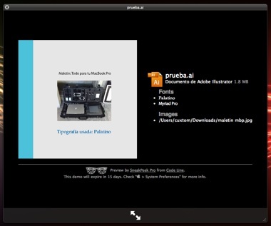 SneakPeek Pro plugin para Quicklook perfecto para diseñadores