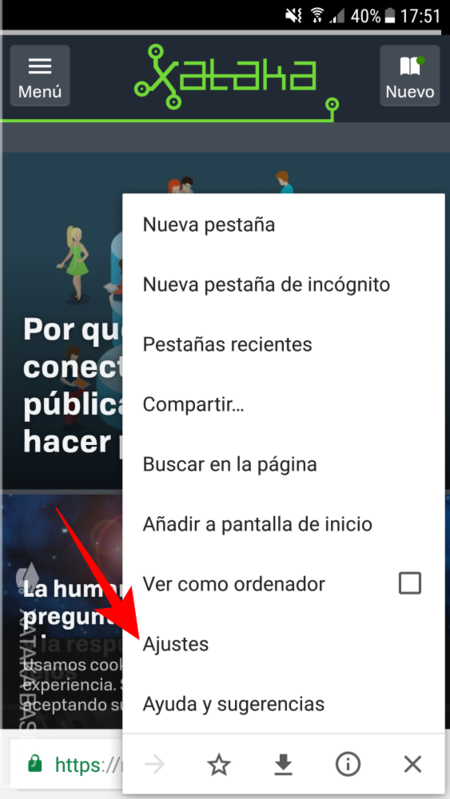 Entra En El Menu De Ajustes