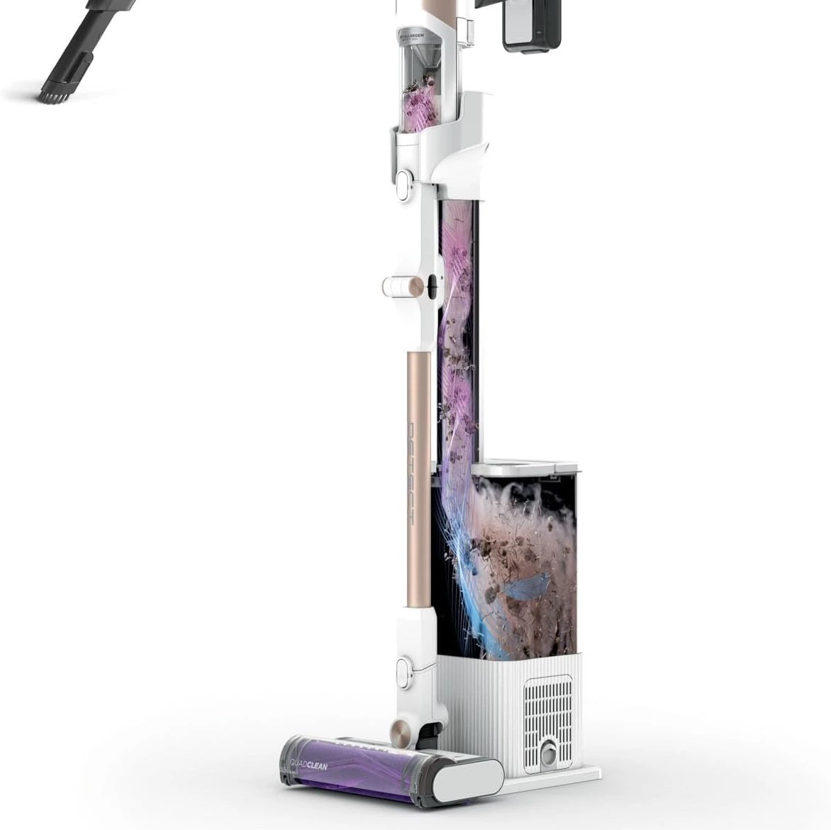 Shark - Aspirador de escoba recargable Shark Clean&empty y PowerDetect + Vaciado automático.