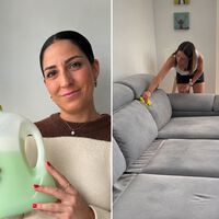 Especialista em limpeza dá a receita mágica para limpar sofás: água morna, vinagre de limpeza e algumas gotas de aromatizador 