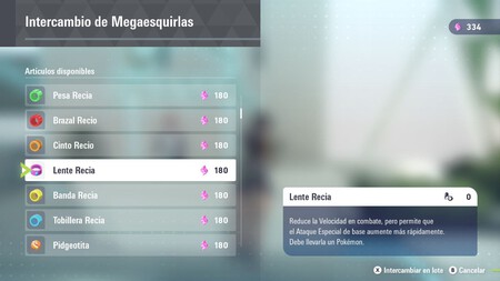 Leyendas Pokémon: Z-A objetos recios