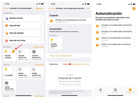 Automatizar Luces Homekit Sensor 2