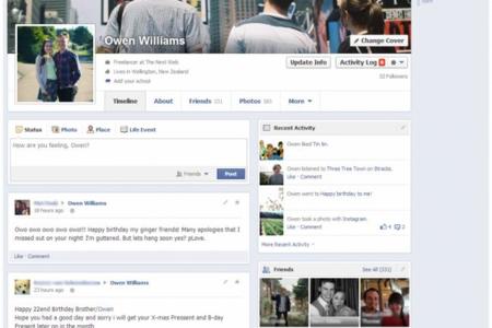 Facebook empieza a desplegar la nueva versión de la Biografía en Nueva Zelanda