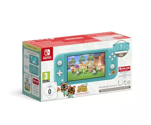 Nintendo Switch Lite - Consola Azul Turquesa + Animal Crossing + 12 meses NSO