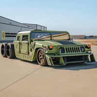 Seis ruedas, motor de muscle-car y un inmenso alerón: este Hummer militar tuneado es totalmente absurdo, y lo queremos 