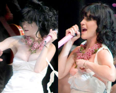 A Katy Perrry se le escapa un pecho