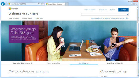 Microsoft rediseña su sitio web Store con imágenes más grandes
