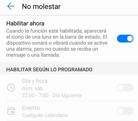 Cómo conectar el modo No Molestar