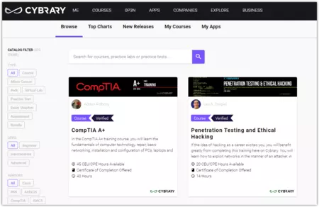 Cybrary S 無料サイバーセキュリティ学習ハンズオントレーニングカタログ