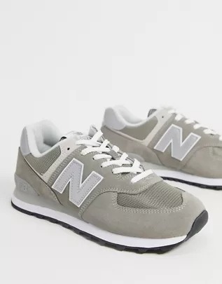 Zapatillas de ante en gris oscuro 574 de New Balance