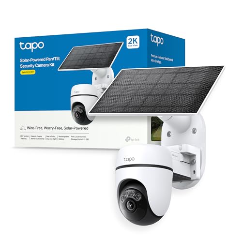 Tapo C610 Kit - Cámara Vigilancia WiFi Exterior 360º, Panel Solar, 2K 3MP