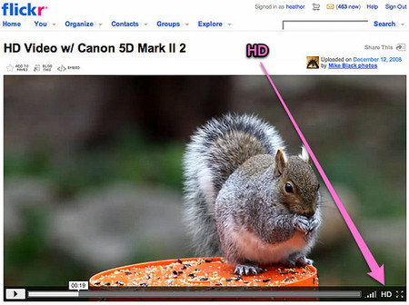 flickr: vídeo para todos, HD para pros y flickr clock