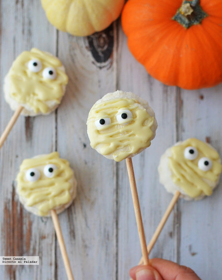 Paletas de Momia. Receta rápida para Halloween