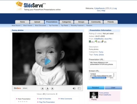 SlideServe, otra web donde subir y compartir presentaciones PowerPoint