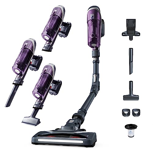 Rowenta XForce Flex 8.60 Allergy Care RH9638 - Aspiradora escoba sin cable con gran potencia, batería extraíble de 22 V hasta 35 minutos de autonomía, tubo flexible y sistema led en el cabezal