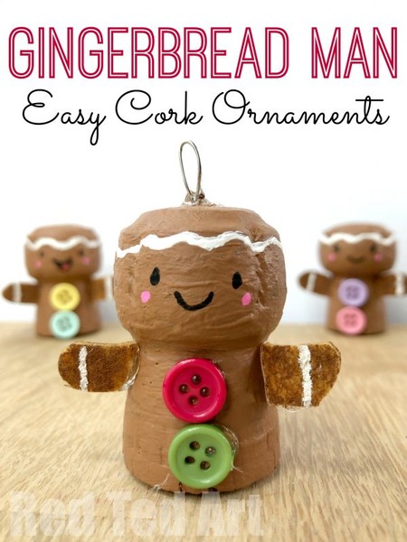 Diy Navidad 21 Muneco Jengibre Corcho