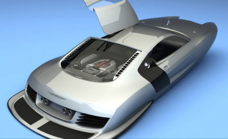 Diseño de catamarán inspirado en el Audi R8