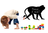 Vinilos pizarra de especies amenazadas para la habitación infantil