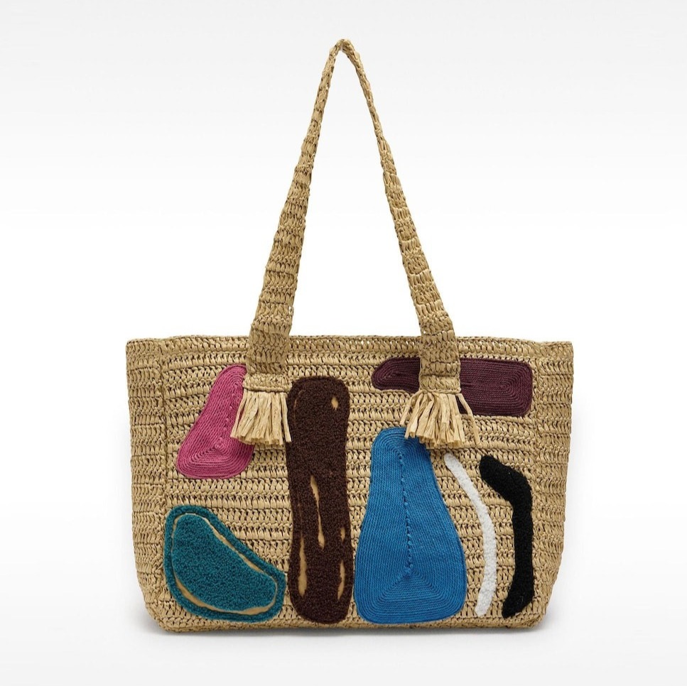 Parfois
Bolso de hombro estilo shopper con cierre de cremallera y parches en varios colores