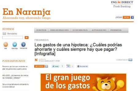 En Naranja, finanzas, economía y ahorro con ING DIRECT