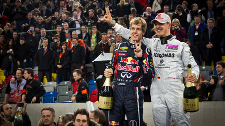 Michael Schumacher y Sebastian Vettel una vez más en la ROC