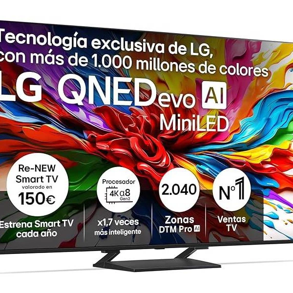Smart TV LG QNED evo AI QNED93 65 pulgadas MiniLED 4K 2025
