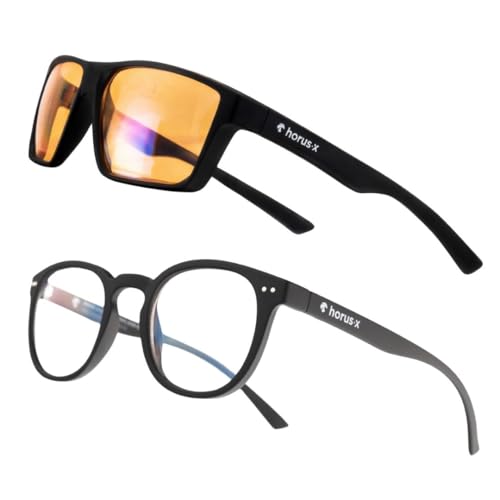 Horus X - Gafas anti luz azul protectoras con filtro de descanso para Consola de Videojuegos Computadora PC