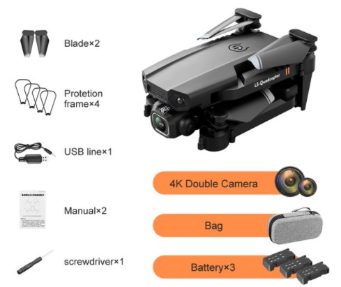 Dron 4k con doble cámara HD XT6, WIFI, FPV, presión de aire, altura fija, cuatro ejes, helicóptero RC con cámara