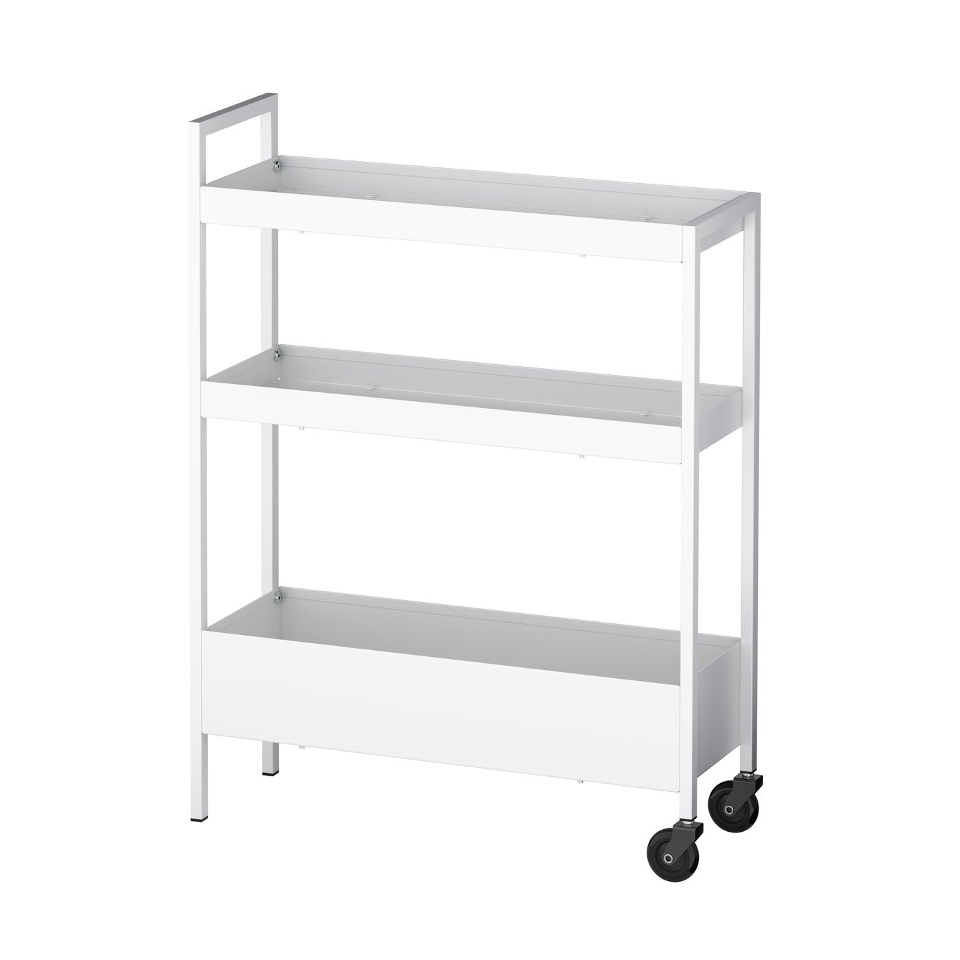 NISSAFORS Carrito, blanco, 50.5x19x67 cm