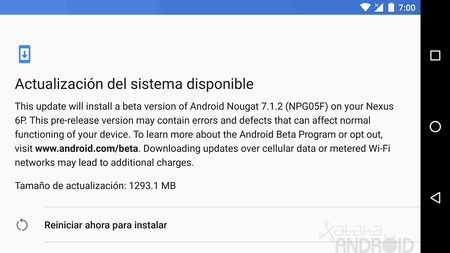 Nexus 6P recibe Android 7.1.2 Nougat sin el gesto del sensor de huellas