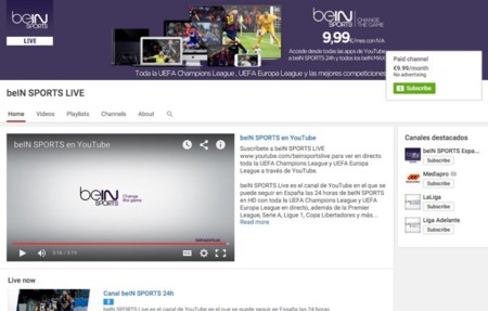 BeIn Sports recurre a YouTube para evitar otro desastre con sus retransmisiones de fútbol